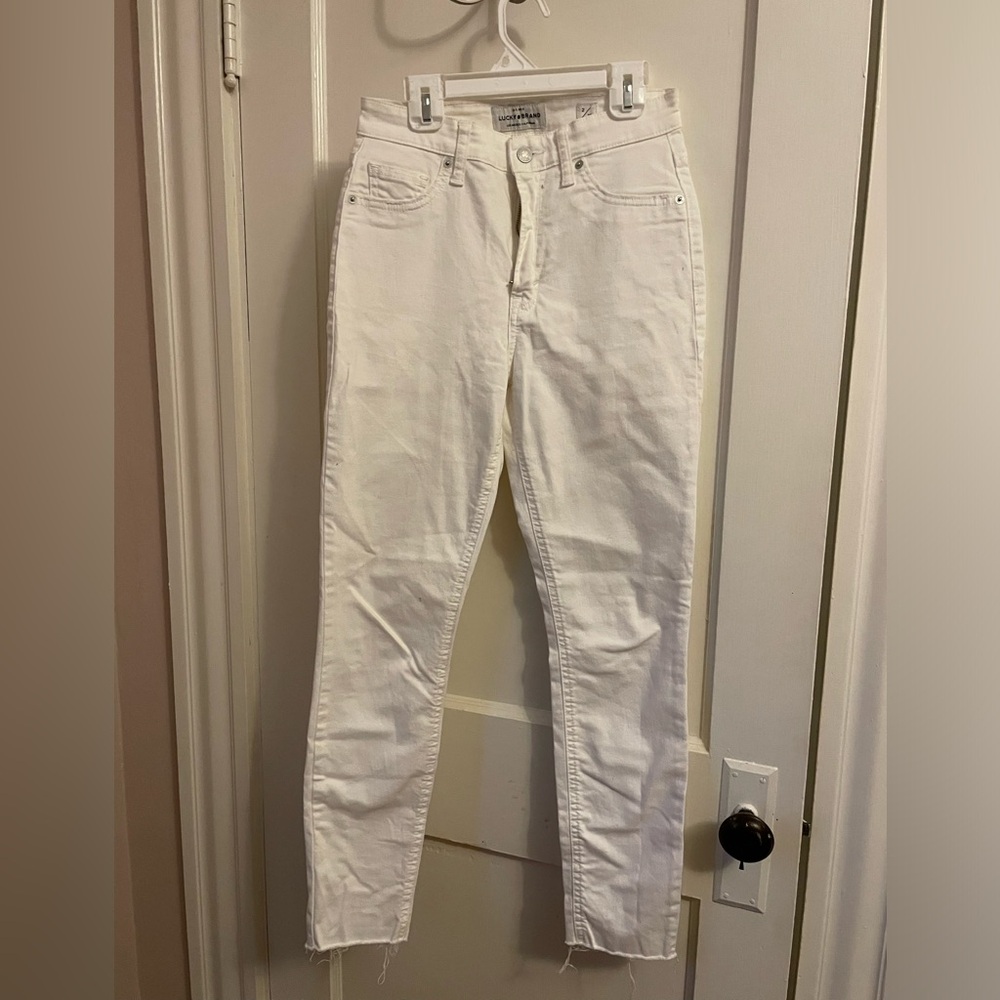 Lucky Brand White Skinny Jeans SZ 2/26